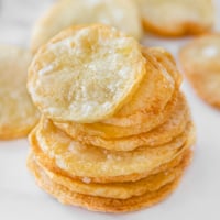 Square photo of some baked chips