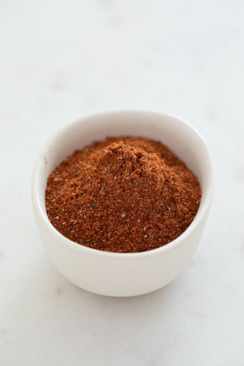 Photo of a small bowl with homemade Old Bay seasoning.