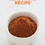 Photo of a small bowl with homemade Old Bay seasoning with a heading.